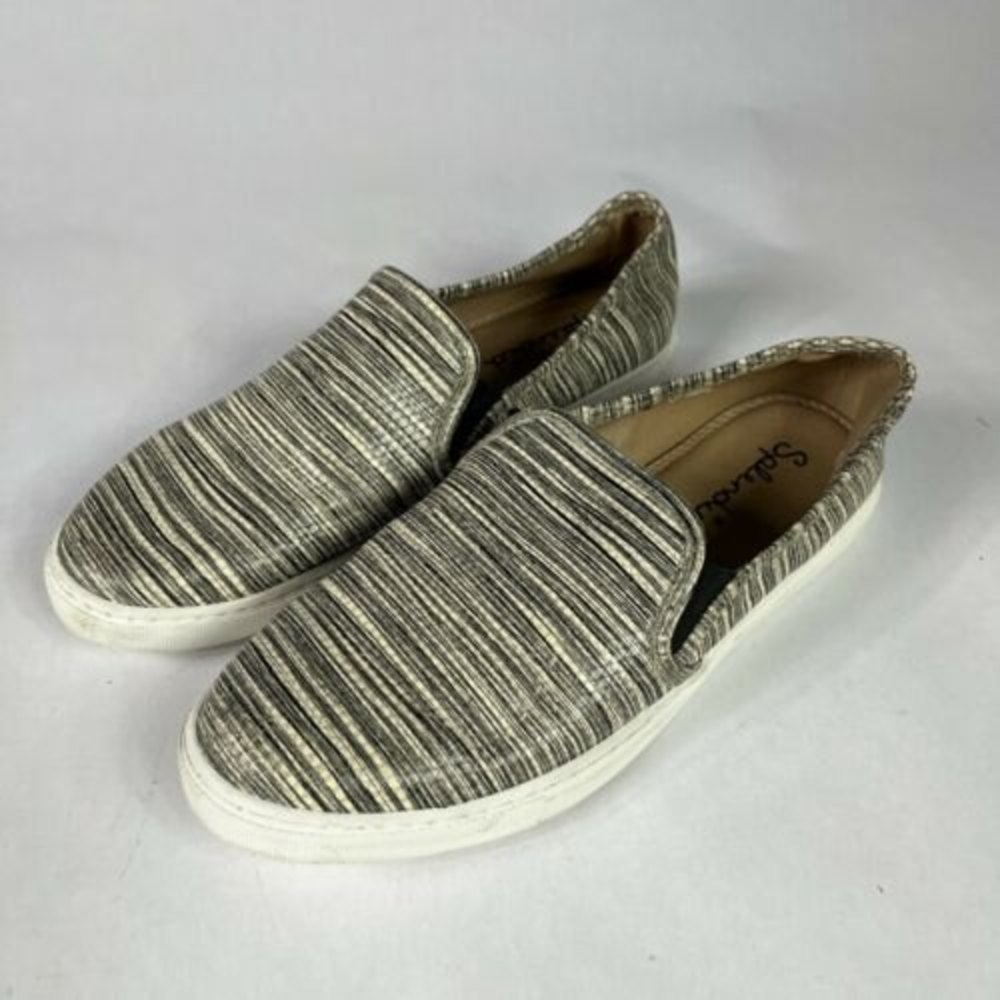 SALE Women's Splendid Leather Seaside Striped Slipon Sneakers Size 8.5